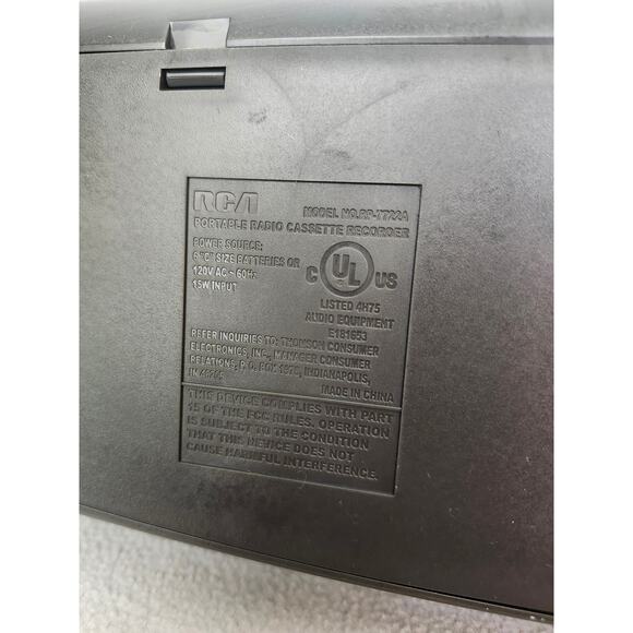 Vintage RCA Boombox Radio Tape Player RP-7722A Cassette Recorder Am/Fm - Picture 6 of 10